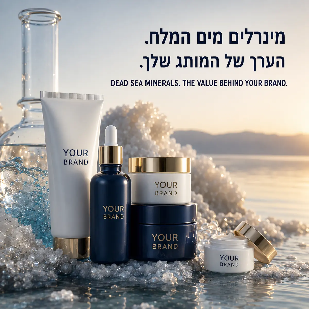 Dead Sea mineral cosmetics manufactured as a private label for your brand