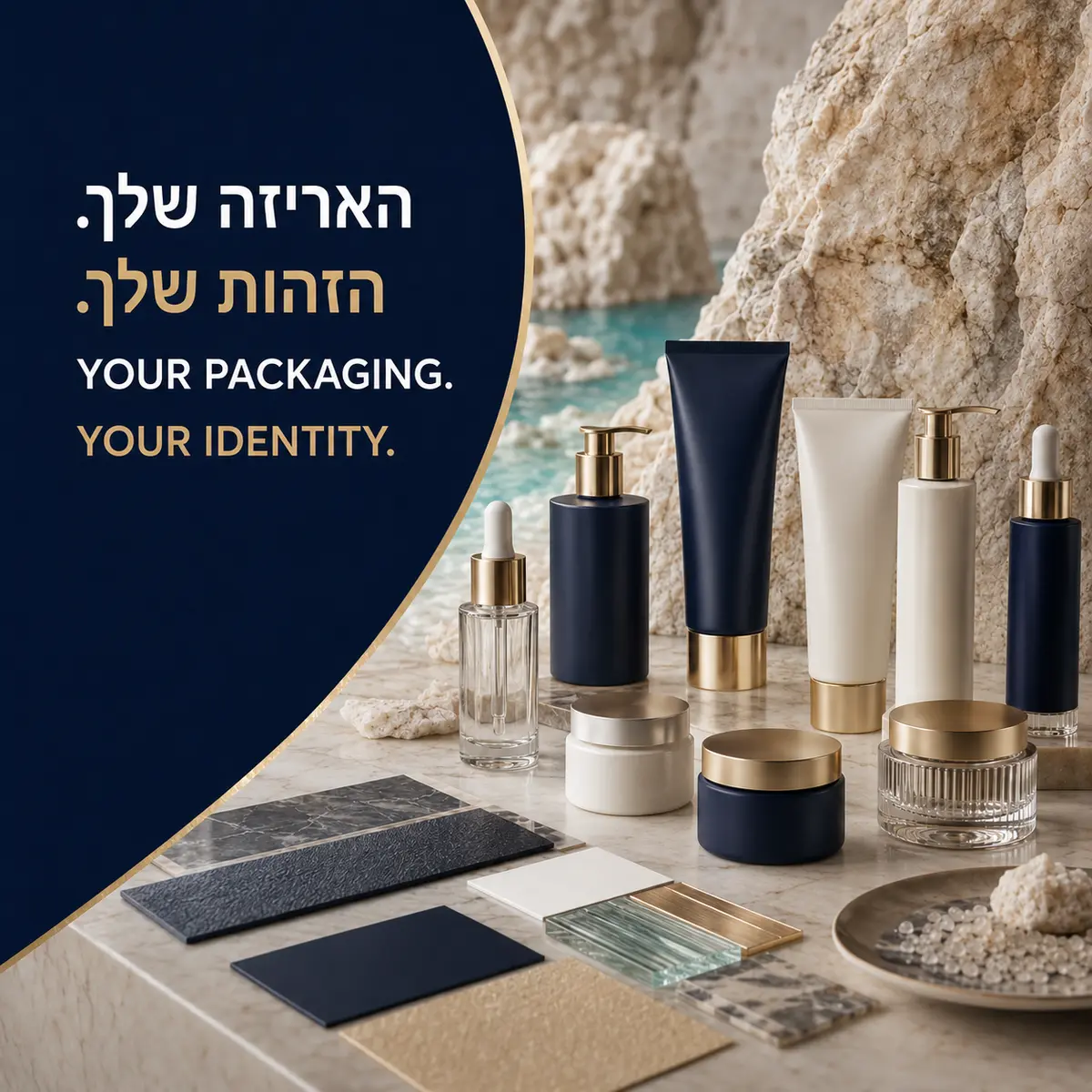 עיצוב אריזות וזהות למותג פרטי של מוצרי קוסמטיקה - Private label cosmetics packaging design and brand identity