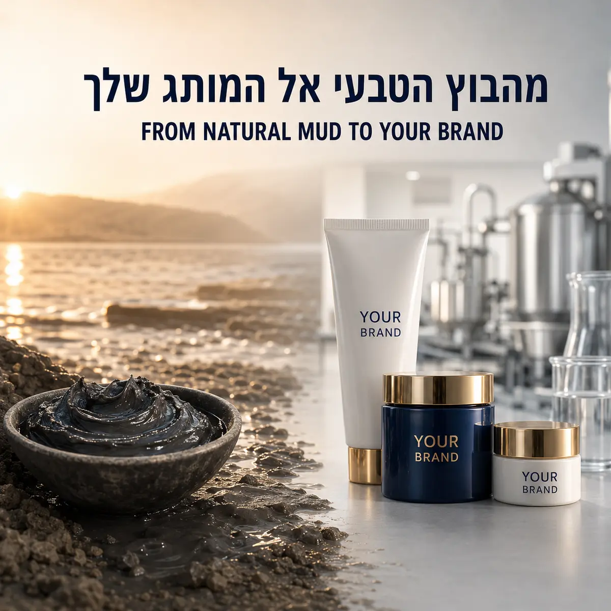 From natural Dead Sea mud to finished private label cosmetic products